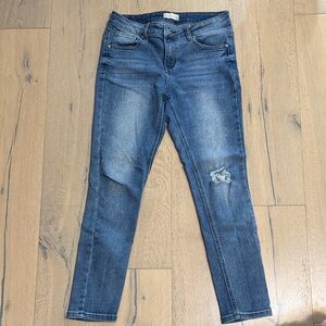 Altar'd State Blue Distressed Skinny Jeans
